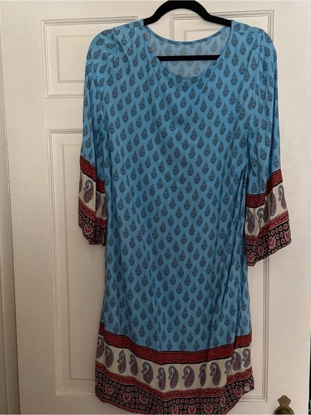 Blue paisley dress